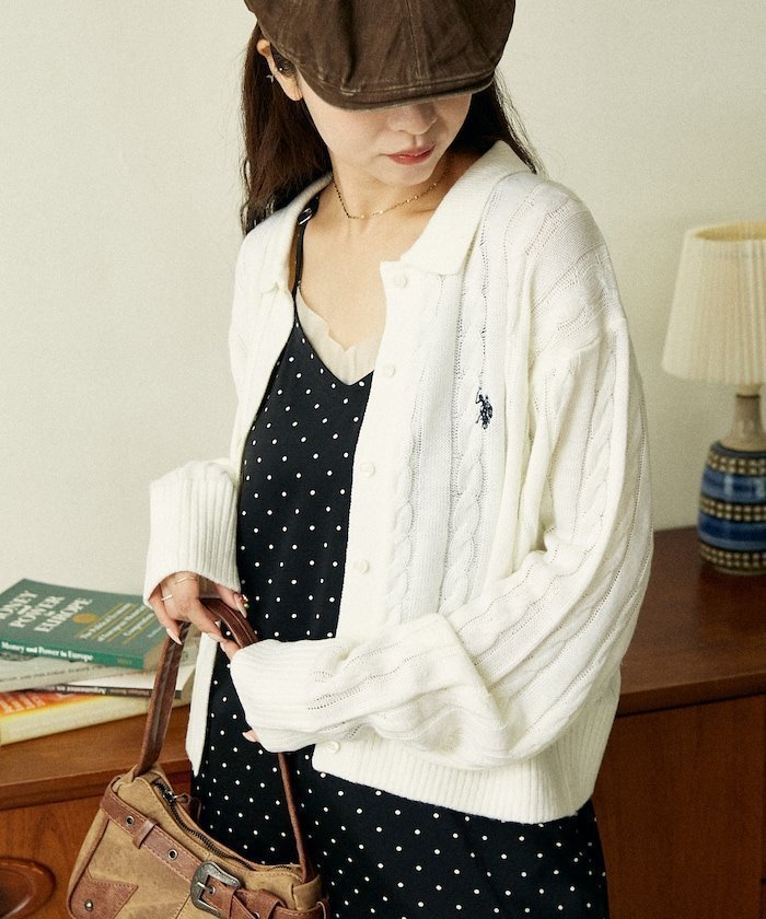 【フリークスストア/FREAK'S STORE】のケーブルニット ポロ カーディガン 限定展開 25AW 人気、トレンドファッション・服の通販 founy(ファニー) 　ファッション　Fashion　レディースファッション　Fashion for Women　トップス・カットソー　Cut & Sew Tops　ニット　Knit Tops & Sweaters　カーディガン・羽織り　Layered Style Cardigans　2025年　2025　2025-2026秋冬・A/W　Autumn/Winter 2025–26 AW25–26　カーディガン　Cardigan, Knitwear　 other-1|ID: prp329100004689201 ipo3291000000034235121