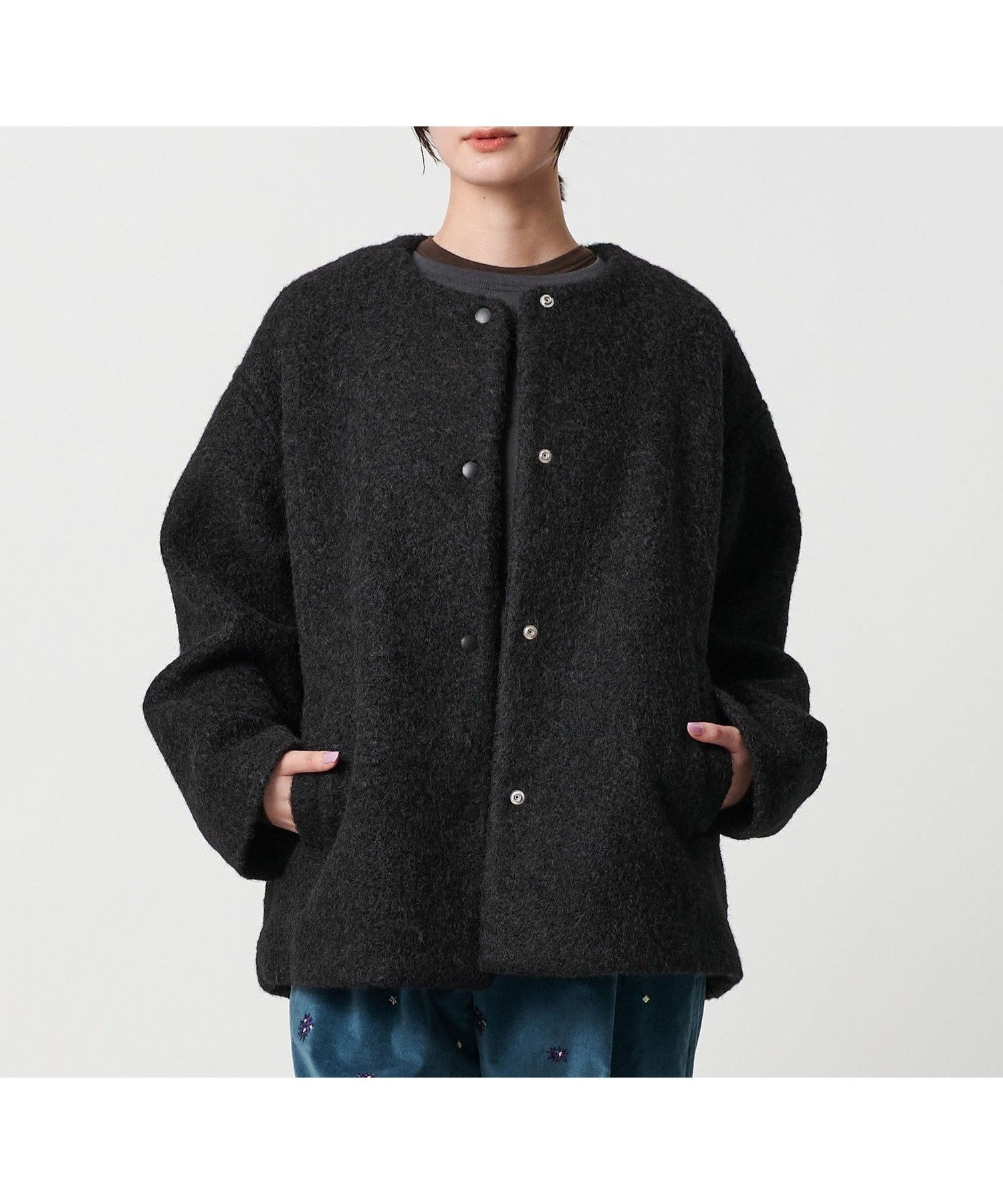 【ビューティ&ユース ユナイテッドアローズ/BEAUTY&YOUTH / UNITED ARROWS】のブークレー ノーカラーブルゾン インテリア・キッズ・メンズ・レディースファッション・服の通販 founy(ファニー) ファッション Fashion レディースファッション Fashion for Women アウター Coat / Outerwear Collection ブルゾンジャケット・スポーティアウター Blouson Jackets ショート Short, Short Length タートルネック Turtleneck, High Neck デニム Denim, Jeans Material ドット Polka Dot, Dot Pattern 人気 Popular, Best Seller バランス Balance, Style Balance ブルゾン Blouson, Bomber Jacket おすすめ Recommended / Our Picks ビジネス 仕事 通勤 Business / Work / Commuting DK.GRAY|ID: prp329100004690063 ipo3291000000034508219