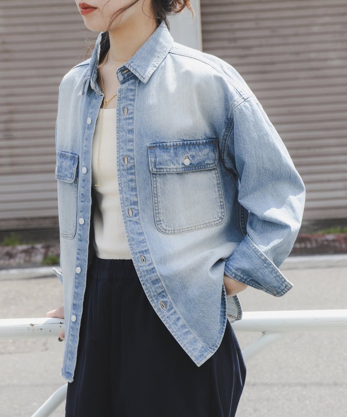 【ビーミングライフストアバイビームス/B:MING LIFE STORE by BEAMS】のデニムシャツ(S~M) 25SS 春 きれいめ ウォッシャブル denim インテリア・キッズ・メンズ・レディースファッション・服の通販 founy(ファニー) https://founy.com/ ファッション Fashion レディースファッション Fashion for Women トップス・カットソー Cut & Sew Tops シャツ・ブラウス・オフィスカジュアル Elegant Blouses & Button-Ups 2025年 2025 2025春夏・S/S Spring/Summer 2025 SS25 おすすめ Recommended / Our Picks ウォッシャブル Machine Washable デニム Denim, Jeans Material ポケット Pocket, Pocket Detail 定番 Standard, Basic Item 春 Spring 羽織 Haori, Light Jacket |ID: prp329100004690102 ipo3291000000033925508