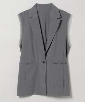【ジーナシス/JEANASiS】のバックギャザーピークドジレ 人気、トレンドファッション・服の通販 founy(ファニー) ファッション Fashion レディースファッション Fashion for Women アウター Coat / Outerwear Collection トップス・カットソー Cut & Sew Tops ベスト&ジレ / 重ね着スタイル Vests & Gilets バッグ Bags ギャザー Gathered, Ruffled スーツ Suit, Formalwear チュール Tulip, Tulip Motif パターン Pattern, Design Print ベーシック Basic, Essential ボックス Boxy, Box Shape |ID:prp329100004690181