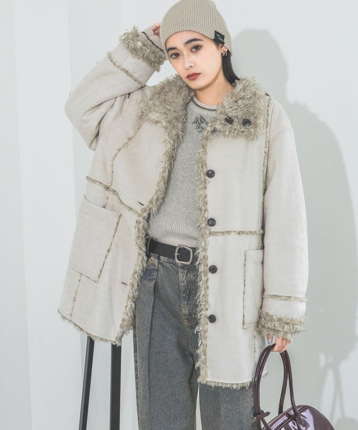 【ジーナシス/JEANASiS】のリバーシブルムートンファーブルゾン インテリア・キッズ・メンズ・レディースファッション・服の通販 founy(ファニー) https://founy.com/ ファッション Fashion レディースファッション Fashion for Women アウター Coat / Outerwear Collection ブルゾンジャケット・スポーティアウター Blouson Jackets リバーシブル Reversible, Two-Sided 冬 Winter / This Winter |ID: prp329100004690193 ipo3291000000033911205