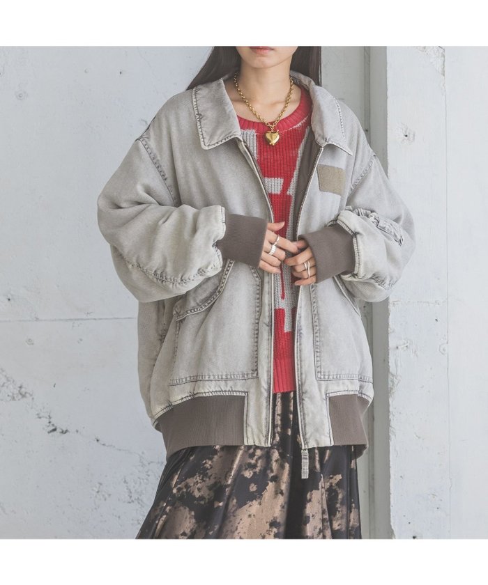 【ジーナシス/JEANASiS】のリバーシブルパファーフライトジャケット インテリア・キッズ・メンズ・レディースファッション・服の通販 founy(ファニー) https://founy.com/ ファッション Fashion レディースファッション Fashion for Women アウター Coat / Outerwear Collection レディースジャケット・軽アウター Jackets キルト Quilt, Quilted Fabric ストール Stole, Wrap とろみ Fluid, Flowy Fabric デニム Denim, Jeans Material トレンド Trend, Trending Now ブリーチ Bleach, Washed Finish プリント Print, Printed Pattern ボトム Bottoms, Lower Wear リバーシブル Reversible, Two-Sided ルーズ Loose, Oversized ワイド Wide, Wide Fit 冬 Winter / This Winter おすすめ Recommended / Our Picks |ID: prp329100004690196 ipo3291000000033952777