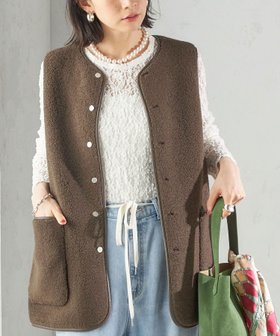 【シップス フォー ウィメン/SHIPS】の手洗い可能 ボア フリース リバーシブル ベスト 人気、トレンドファッション・服の通販 founy(ファニー) ファッション Fashion レディースファッション Fashion for Women アウター Coat / Outerwear Collection トップス・カットソー Cut & Sew Tops ベスト&ジレ / 重ね着スタイル Vests & Gilets アンティーク Antique-Inspired インナー Innerwear ドット Polka Dot, Dot Pattern 人気 Popular, Best Seller ベスト Vest, Waistcoat ボンディング Bonding, Bonded Fabric ポケット Pocket, Pocket Detail リバーシブル Reversible, Two-Sided 2025年 2025 2025-2026秋冬・A/W Autumn/Winter 2025–26 AW25–26 |ID:prp329100004690242