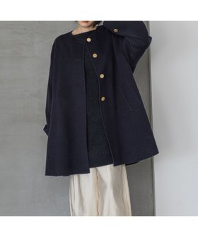【アパートバイローリーズ/apart by lowrys】のカシープノーカラーコート 人気、トレンドファッション・服の通販 founy(ファニー) ファッション Fashion レディースファッション Fashion for Women アウター Coat / Outerwear Collection コート・ロングコート・ピーコート Long Coats, Peacoats & More デニム Denim, Jeans Material フォルム Silhouette, Form ボトム Bottoms, Lower Wear ミドル Middle Length, Mid Height メタル Metal, Metal Parts ワイド Wide, Wide Fit エレガント 上品 Elegant |ID:prp329100004690267
