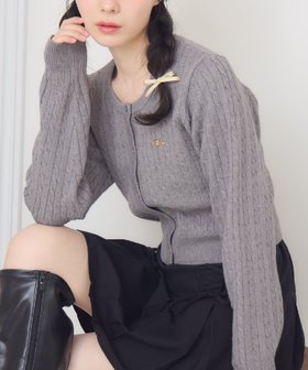 【レトロガール/RETRO GIRL】のケーブルNTカーデ 人気、トレンドファッション・服の通販 founy(ファニー) ファッション Fashion レディースファッション Fashion for Women おすすめ Recommended / Our Picks インナー Innerwear カーディガン Cardigan, Knitwear フレア Flare, Flared プリーツ Pleats, Pleated プレート Plate, Dish ボトム Bottoms, Lower Wear 定番 Standard, Basic Item 羽織 Haori, Light Jacket |ID:prp329100004690346