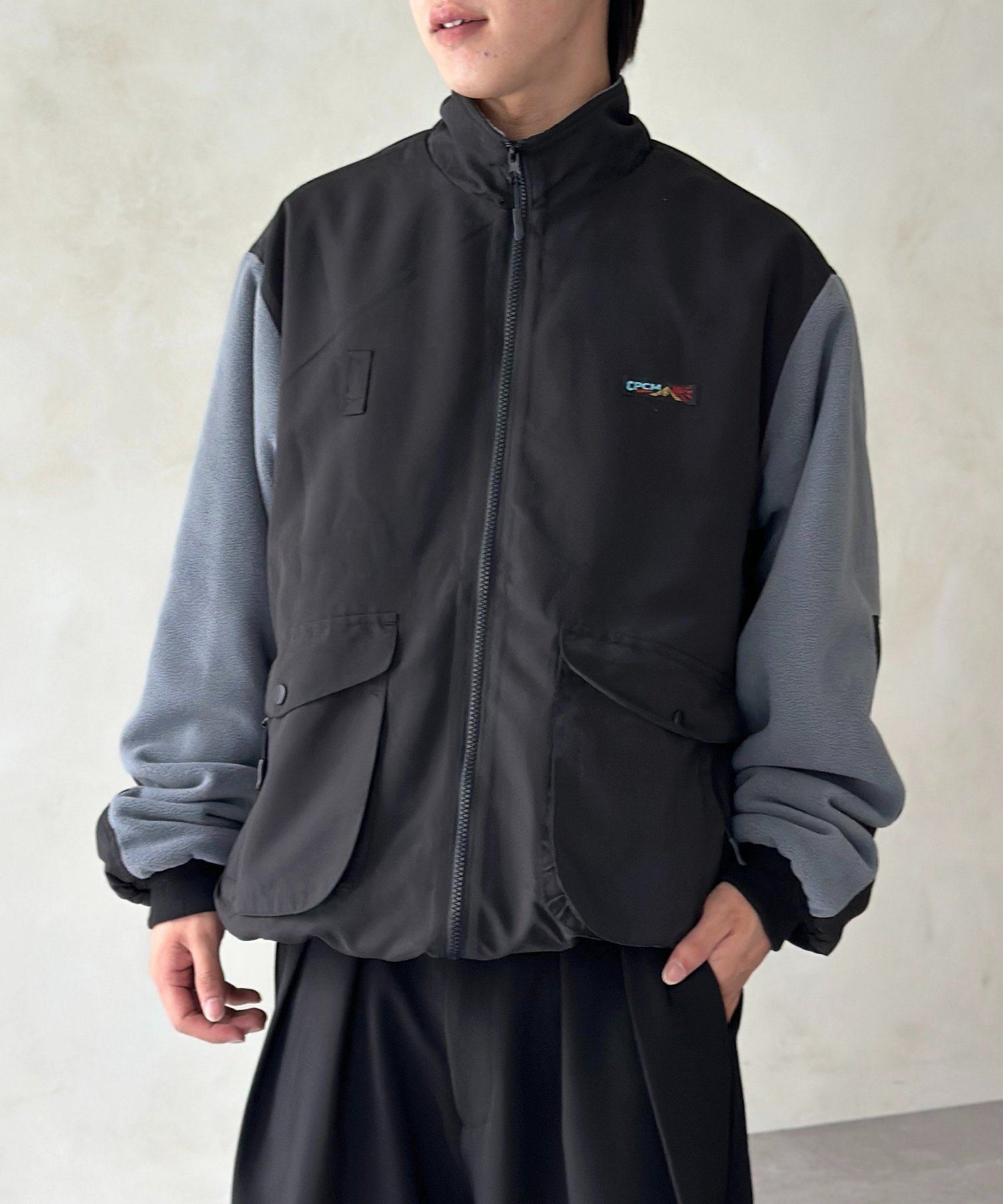 【シーピーシーエム/CPCM】の袖フリースフィッシングジャケット インテリア・キッズ・メンズ・レディースファッション・服の通販 founy(ファニー) 　ファッション　Fashion　レディースファッション　Fashion for Women　アウター　Coat / Outerwear Collection　レディースジャケット・軽アウター　Jackets　アウトドア　Outdoor Clothing　スウェット / スエット　Sweatshirt, Sweatwear　トレンド　Trend, Trending Now　ドローコード　Drawcord, Drawstring Cord　パーカー　Hoodie, Parka　ピーチ　Peach, Soft Touch　ポケット　Pocket, Pocket Detail　今季　This Season, Current Season　切替　Switching, Contrast Panel　ブラック|ID: prp329100004690370 ipo3291000000033872620