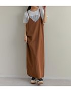 【リエディ/Re:EDIT】のジョーゼットポンチロングキャミワンピース モカブラウン|ID: prp329100004690376 ipo3291000000034928880