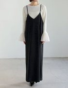 【リエディ/Re:EDIT】のジョーゼットポンチロングキャミワンピース ラメブラック|ID: prp329100004690376 ipo3291000000034928884