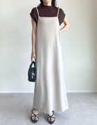 【リエディ/Re:EDIT】のジョーゼットポンチロングキャミワンピース ベアアイボリーベージュ|ID: prp329100004690376 ipo3291000000034928889