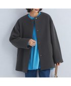 【ユナイテッドアローズ/UNITED ARROWS】のSENTDALE WOOL セントデールウール ノーカラー ミドル コート DK.GRAY|ID: prp329100004690397 ipo3291000000033872777