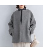 【ユナイテッドアローズ/UNITED ARROWS】のSENTDALE WOOL セントデールウール ノーカラー ミドル コート MD.GRAY|ID: prp329100004690397 ipo3291000000034416755