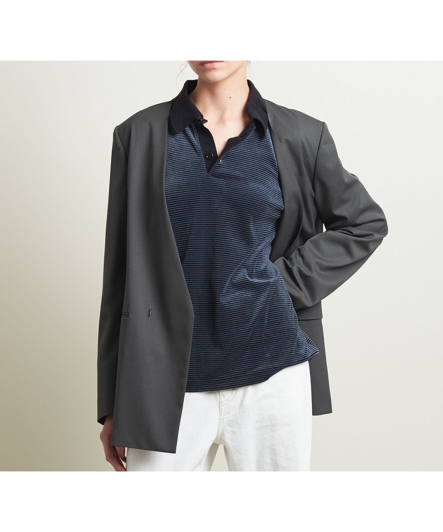 【ユナイテッドアローズ/UNITED ARROWS】のATTISESSION ツイル ノーカラー ジャケット インテリア・キッズ・メンズ・レディースファッション・服の通販 founy(ファニー) 　ファッション　Fashion　レディースファッション　Fashion for Women　アウター　Coat / Outerwear Collection　レディースジャケット・軽アウター　Jackets　ノーカラージャケット / シンプル上品コーデ　Collarless Jackets　カーディガン　Cardigan, Knitwear　シンプル　Simple, Minimal　ジャケット　Jacket, Outerwear　ツイル　Twist, Twisted Detail　フェミニン　Feminine, Girly　ミニスカート　Mini Skirt, Short Skirt　リラックス　Relax, Relaxed Fit　おすすめ　Recommended / Our Picks　DK.GRAY|ID: prp329100004690401 ipo3291000000033872805