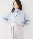 【アンタイトル/UNTITLED】の【通勤】ボウタイ付スタンドネック ボリュームブラウス 人気、トレンドファッション・服の通販 founy(ファニー) ファッション Fashion レディースファッション Fashion for Women トップス・カットソー Cut & Sew Tops シャツ・ブラウス・オフィスカジュアル Elegant Blouses & Button-Ups おすすめ Recommended / Our Picks なめらか Smooth, Silky Texture インナー Innerwear カフス Cuff Design ギャザー Gathered, Ruffled スタンド Stand Collar, Upright Stand ストレッチ Stretch, Stretchy Fabric セレモニー Ceremony デニム Denim, Jeans Material リボン Ribbon, Bow ワイド Wide, Wide Fit ビジネス 仕事 通勤 Business / Work / Commuting thumbnail サックスブルー|ID: prp329100004690419 ipo3291000000033935615