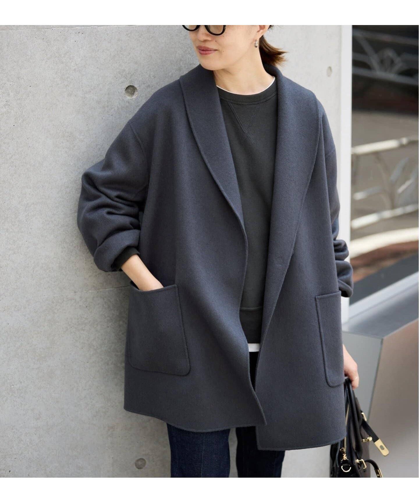 【スローブ イエナ/SLOBE IENA】の《WEB限定/追加 》SUPER140 ダブルフェイスベルテッドコート インテリア・キッズ・メンズ・レディースファッション・服の通販 founy(ファニー) 　ファッション　Fashion　レディースファッション　Fashion for Women　アウター　Coat / Outerwear Collection　コート・ロングコート・ピーコート　Long Coats, Peacoats & More　インナー　Innerwear　ショール　Shawl, Wrap　ジャケット　Jacket, Outerwear　ストール　Stole, Wrap　ダウン　Down, Puffer　ダブル　Double, Double-Breasted　デニム　Denim, Jeans Material　トレンド　Trend, Trending Now　フェイス　Face, Facial Design　ミドル　Middle Length, Mid Height　ロング　Long, Long-Length　エレガント 上品　Elegant　2025年　2025　2025-2026秋冬・A/W　Autumn/Winter 2025–26 AW25–26　グレー|ID: prp329100004690434 ipo3291000000033872934