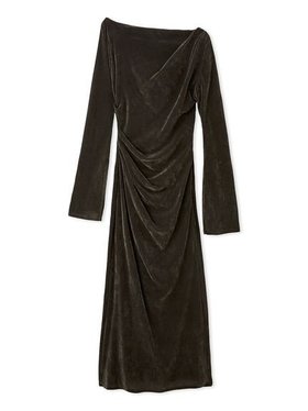 【スナイデル/SNIDEL】のフロッキーベロアドレープドレス 人気、トレンドファッション・服の通販 founy(ファニー) ファッション Fashion レディースファッション Fashion for Women トップス・カットソー Cut & Sew Tops ベロアトップス Velour Tops / Velvet-Look Items ワンピース Dresses フォーマル・パーティードレス・結婚式用ドレス Elegant & Casual Dresses エレガント 上品 Elegant 今季 This Season, Current Season ストレート Straight, Straight Cut スマート Smart, Elegant スリット Slit, Slit Detail トレンド Trend, Trending Now ドレス Dress, One-Piece ドレープ Drape, Draping Fabric A/W・秋冬 Autumn/Winter おすすめ Recommended / Our Picks |ID:prp329100004690443