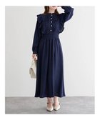 【ルディックパーク/LUDIC PARK】のピンタックフリルワンピース(無地・チェック柄) 人気、トレンドファッション・服の通販 founy(ファニー) ファッション Fashion レディースファッション Fashion for Women ワンピース Dresses おすすめ Recommended / Our Picks アクセサリー Fashion Accessories カーディガン Cardigan, Knitwear クラシカル Classical, Vintage-Inspired シャーリング Shirring, Ruched ショート Short, Short Length ジャケット Jacket, Outerwear チェック Check, Plaid, Tartan フェミニン Feminine, Girly フリル Frill, Ruffle ポケット Pocket, Pocket Detail ロング Long, Long-Length 無地 Plain, Solid Color thumbnail 紺|ID: prp329100004690445 ipo3291000000033872987