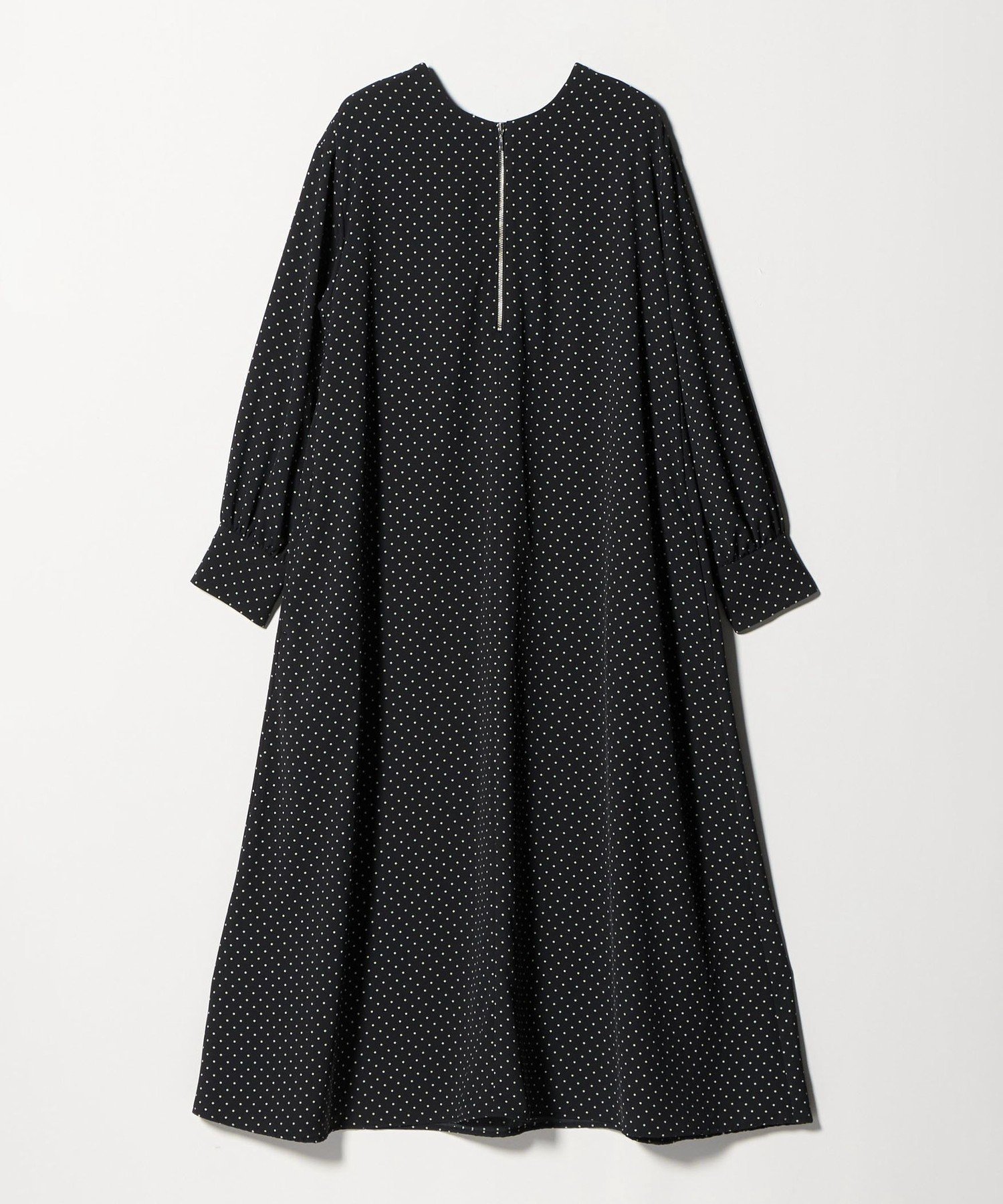 【ユナイテッドアローズ/UNITED ARROWS】のフロントジップ ロングワンピース A DAY IN THE LIFE インテリア・キッズ・メンズ・レディースファッション・服の通販 founy(ファニー) 　ファッション　Fashion　レディースファッション　Fashion for Women　ワンピース　Dresses　カフス　Cuff Design　ジャケット　Jacket, Outerwear　スリーブ　Sleeve, Long Sleeve / Short Sleeve　とろみ　Fluid, Flowy Fabric　ダブル　Double, Double-Breasted　トレンド　Trend, Trending Now　ドット　Polka Dot, Dot Pattern　バランス　Balance, Style Balance　フレア　Flare, Flared　ポケット　Pocket, Pocket Detail　メタル　Metal, Metal Parts　ロング　Long, Long-Length　アウトレット　Outlet / Clearance　エレガント 上品　Elegant　ビジネス 仕事 通勤　Business / Work / Commuting　その他1|ID: prp329100004690456 ipo3291000000034644652