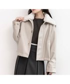 【ランダ/RANDA】の2WAY ファー襟付きフェイクレザージャケット IVORY|ID: prp329100004690457 ipo3291000000033873039