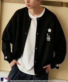 【フリークスストア/FREAK'S STORE】のMLB×MARY QUANT CREWNECK KNIT CARDIGAN/刺繍ロゴクルーネックニットカーディガン 25AW ブラック|ID: prp329100004690474 ipo3291000000034823352