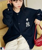 【フリークスストア/FREAK'S STORE】のMLB×MARY QUANT CREWNECK KNIT CARDIGAN/刺繍ロゴクルーネックニットカーディガン 25AW ネイビー|ID: prp329100004690474 ipo3291000000034823354