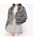 【イング/INGNI】のINGNI/スタンドカラーエコファーCT グレー/ミックス|ID: prp329100004690478 ipo3291000000033873160
