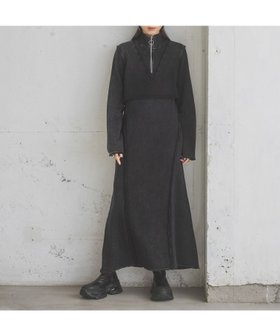 【ジーナシス/JEANASiS】のハーフZIPリメイクウラケワンピース 人気、トレンドファッション・服の通販 founy(ファニー) ファッション Fashion レディースファッション Fashion for Women ワンピース Dresses おすすめ Recommended / Our Picks インナー Innerwear ハーフ Half, Half-Length |ID:prp329100004690486