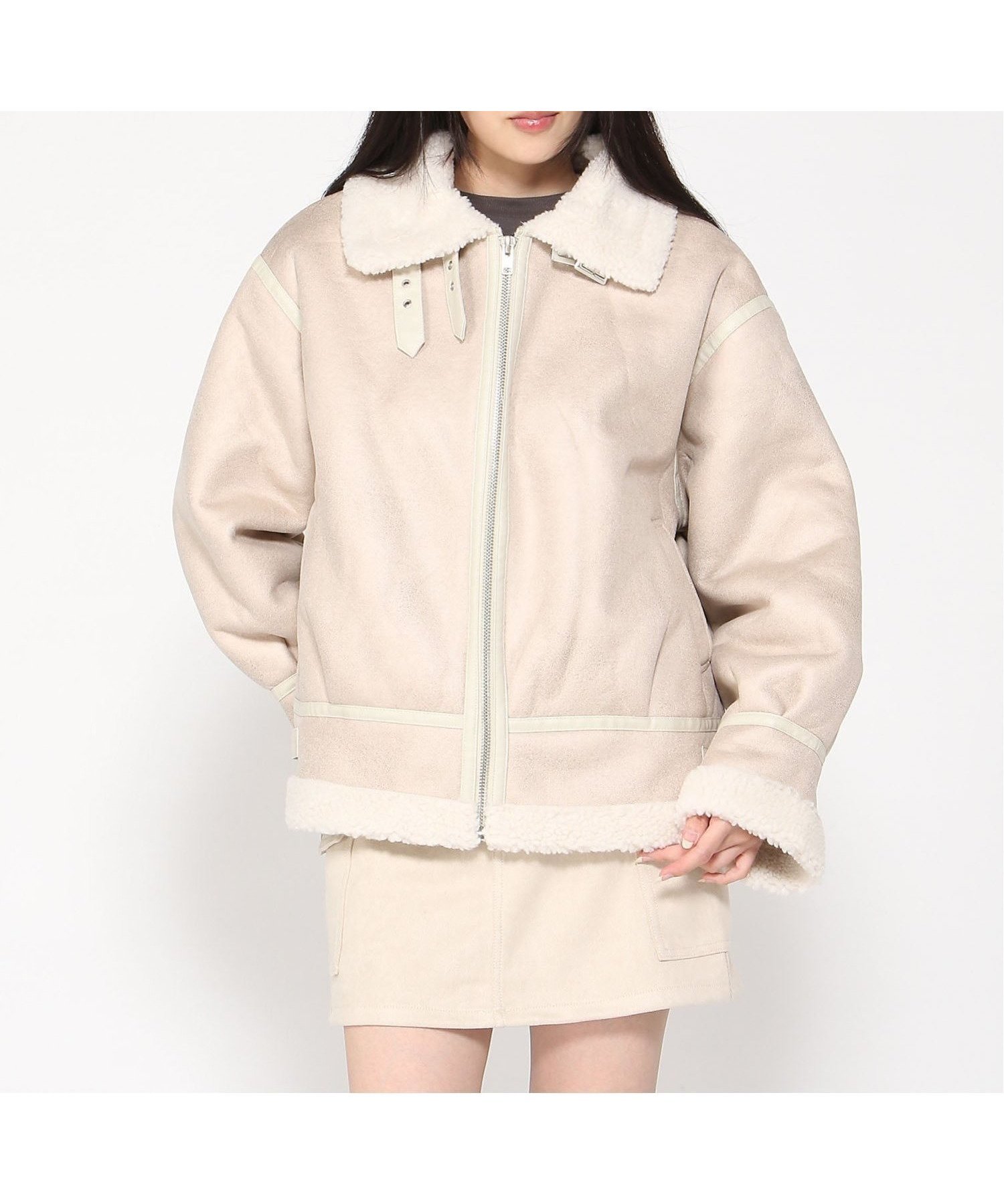 【イング/INGNI】のINGNI/ボアムートンB-3 インテリア・キッズ・メンズ・レディースファッション・服の通販 founy(ファニー) 　ファッション　Fashion　レディースファッション　Fashion for Women　アイボリー/アイボリー|ID: prp329100004690491 ipo3291000000033873225
