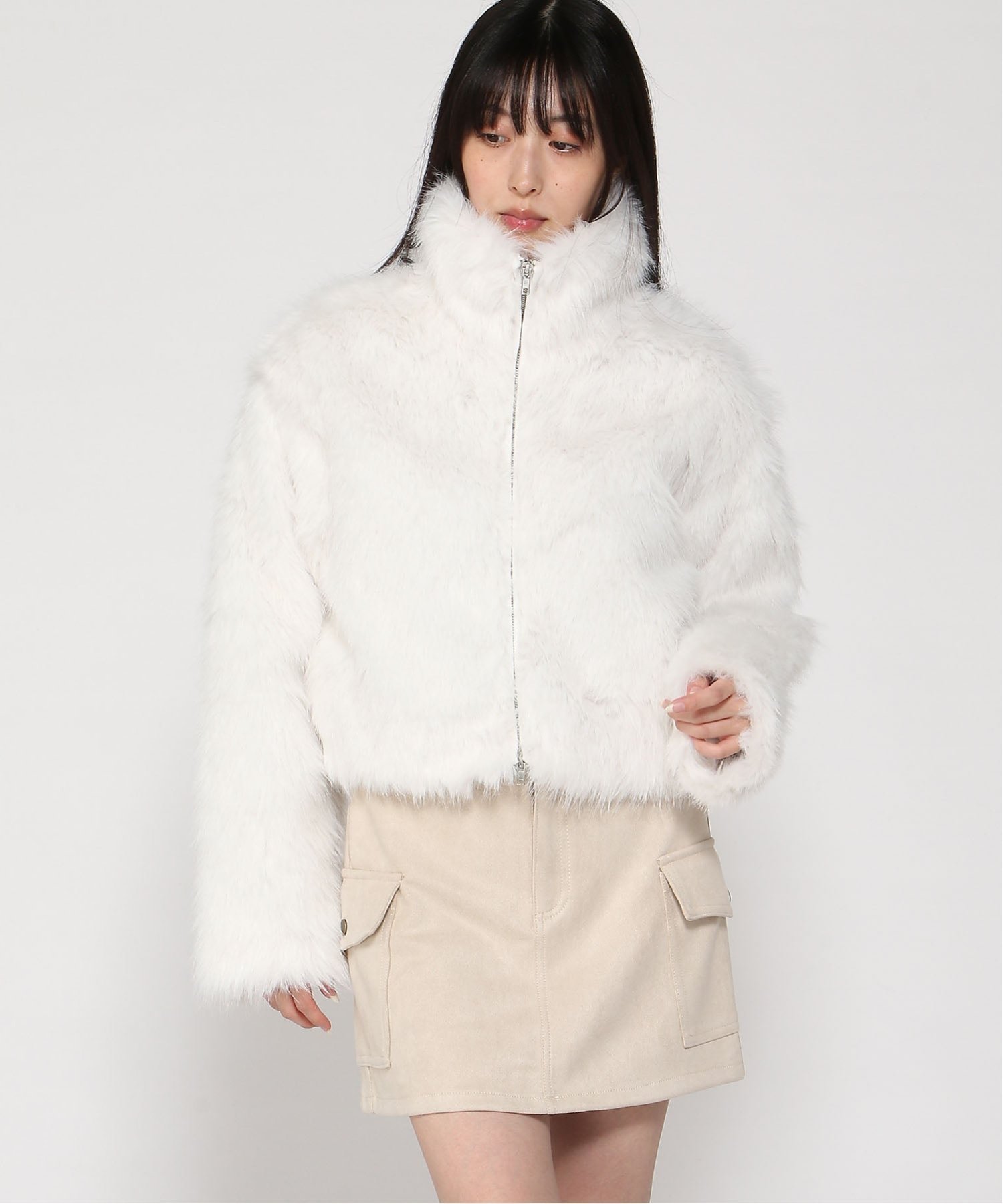 【イング/INGNI】のINGNI/スタンドカラーエコファーCT インテリア・キッズ・メンズ・レディースファッション・服の通販 founy(ファニー) 　ファッション　Fashion　レディースファッション　Fashion for Women　アウター　Coat / Outerwear Collection　アイボリー|ID: prp329100004690493 ipo3291000000033873238