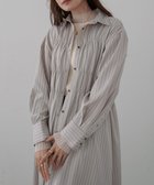 【バブ ブージュルード/Bab Bou Jeloud】の【低身長~高身長向けサイズあり】ストライプビスチェ風シャツワンピース グレージュ|ID: prp329100004690514 ipo3291000000033968383