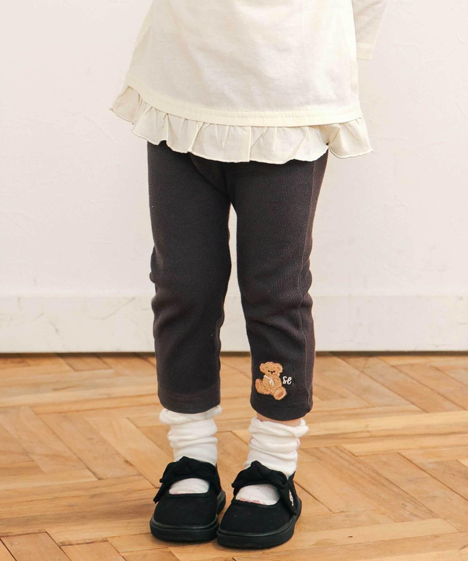 【ベベ オンライン ストア/BEBE ONLINE STORE / KIDS】の【スララク/防汚加工/オーガニックコットン】前後フリーで時短!パパパッと穿ける9分丈前向きパンツ(80~120cm) 人気、トレンドファッション・服の通販 founy(ファニー) 　ファッション　Fashion　キッズファッション　Fashion for Kids　ボトムス　Bottoms　アニマル　Animal Print　パープル　Purple, Violet　フレンチ　French, French Style　モチーフ　Motif, Design Theme　ワンポイント　One Point, Statement Accent　A/W・秋冬　Autumn/Winter　犬　Dog　エレガント 上品　Elegant　2025年　2025　2025-2026秋冬・A/W　Autumn/Winter 2025–26 AW25–26　 other-1|ID: prp329100004690578 ipo3291000000034119809