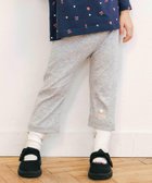 【ベベ オンライン ストア/BEBE ONLINE STORE / KIDS】の【スララク/防汚加工/オーガニックコットン】前後フリーで時短!パパパッと穿ける9分丈前向きパンツ(80~120cm) 杢グレー×スイーツ刺しゅう×リブ|ID: prp329100004690578 ipo3291000000034119811