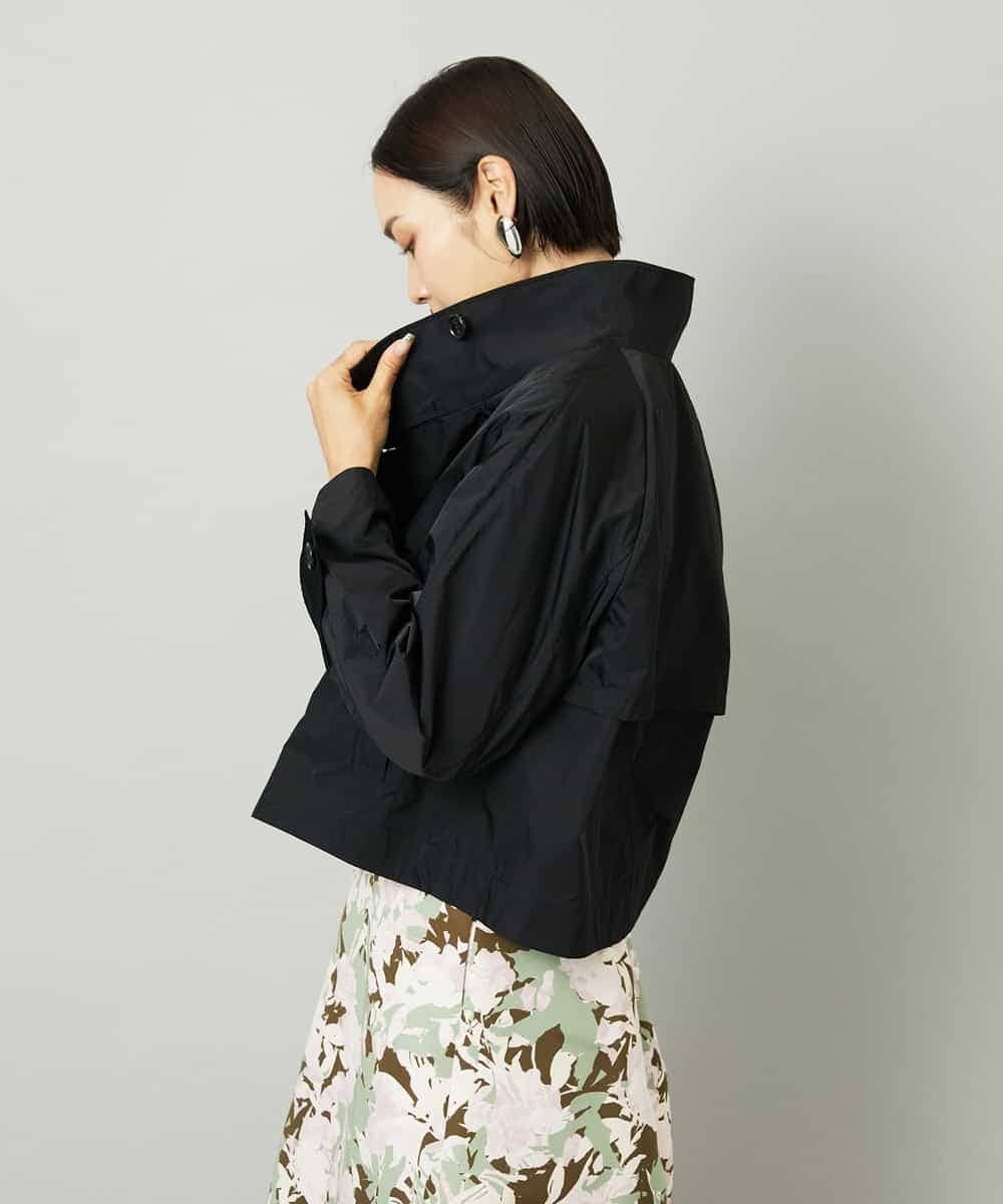 【ミッシェルクラン/MICHEL KLEIN】のスタンドカラーショートブルゾン インテリア・キッズ・メンズ・レディースファッション・服の通販 founy(ファニー) 　ファッション　Fashion　レディースファッション　Fashion for Women　アウター　Coat / Outerwear Collection　ブルゾンジャケット・スポーティアウター　Blouson Jackets　洗える　Machine Washable　秋　Autumn　コンパクト　Compact, Small Size　シャンブレー　Chambray, Denim-Like Fabric　ショート　Short, Short Length　シンプル　Simple, Minimal　スタイリッシュ　Stylish, Fashionable　スタンド　Stand Collar, Upright Stand　タフタ　Taffeta, Structured Fabric　ダウン　Down, Puffer　トレンド　Trend, Trending Now　バランス　Balance, Style Balance　ブルゾン　Blouson, Bomber Jacket　ベーシック　Basic, Essential　ポケット　Pocket, Pocket Detail　再入荷　Restock / Back in Stock　おすすめ　Recommended / Our Picks　エレガント 上品　Elegant　ブラック|ID: prp329100004690623 ipo3291000000034516500