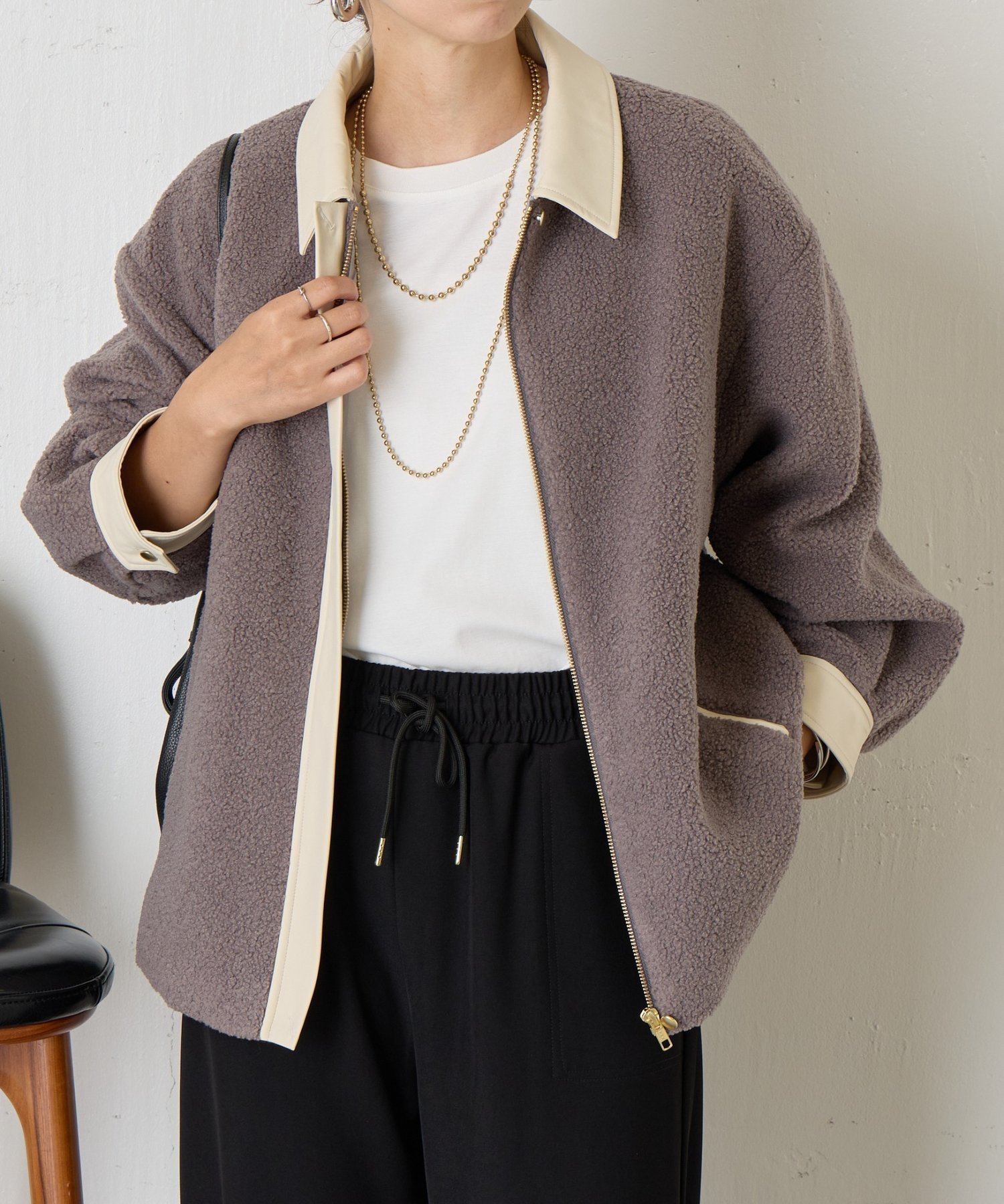 【ジェナ エスパス メルヴェイユ/Jena espace merveilleux】のエコレザーボアジャケット 人気、トレンドファッション・服の通販 founy(ファニー) 　ファッション　Fashion　レディースファッション　Fashion for Women　アウター　Coat / Outerwear Collection　レディースジャケット・軽アウター　Jackets　クール　Cool, Chic　切替　Switching, Contrast Panel　ジャケット　Jacket, Outerwear　スマート　Smart, Elegant　デニム　Denim, Jeans Material　ミックス　Mix, Mixed Style　再入荷　Restock / Back in Stock　おすすめ　Recommended / Our Picks　 other-1|ID: prp329100004690684 ipo3291000000033874334
