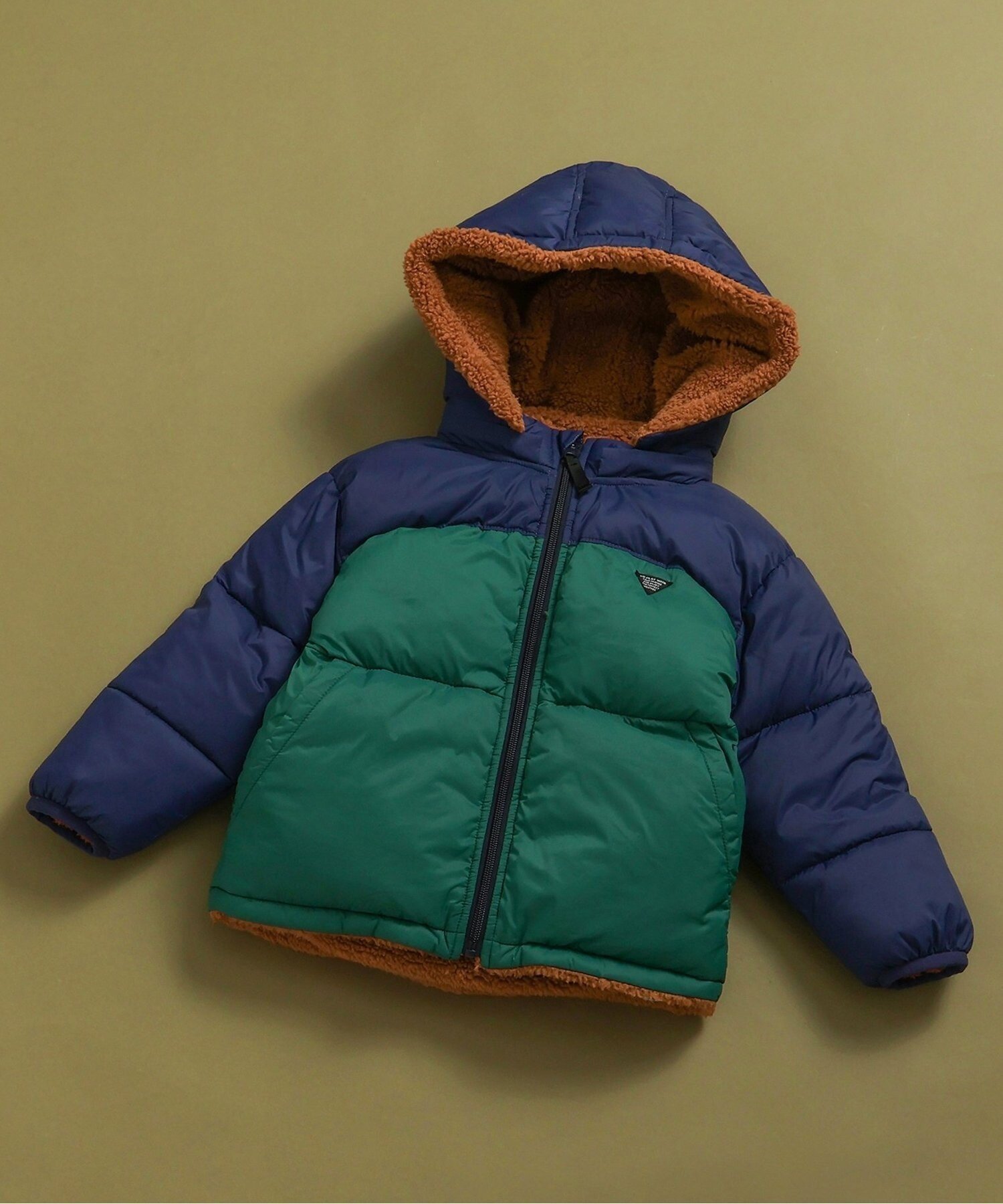 【エフオー オンラインストア/F.O.Online Store / KIDS】の中綿ボアリバーシブルブルゾン インテリア・キッズ・メンズ・レディースファッション・服の通販 founy(ファニー) 　ファッション　Fashion　キッズファッション　Fashion for Kids　シンプル　Simple, Minimal　タフタ　Taffeta, Structured Fabric　切替　Switching, Contrast Panel　無地　Plain, Solid Color　防寒　Cold Protection, Winter-Ready　ネイビーブルー|ID: prp329100004690725 ipo3291000000034304191