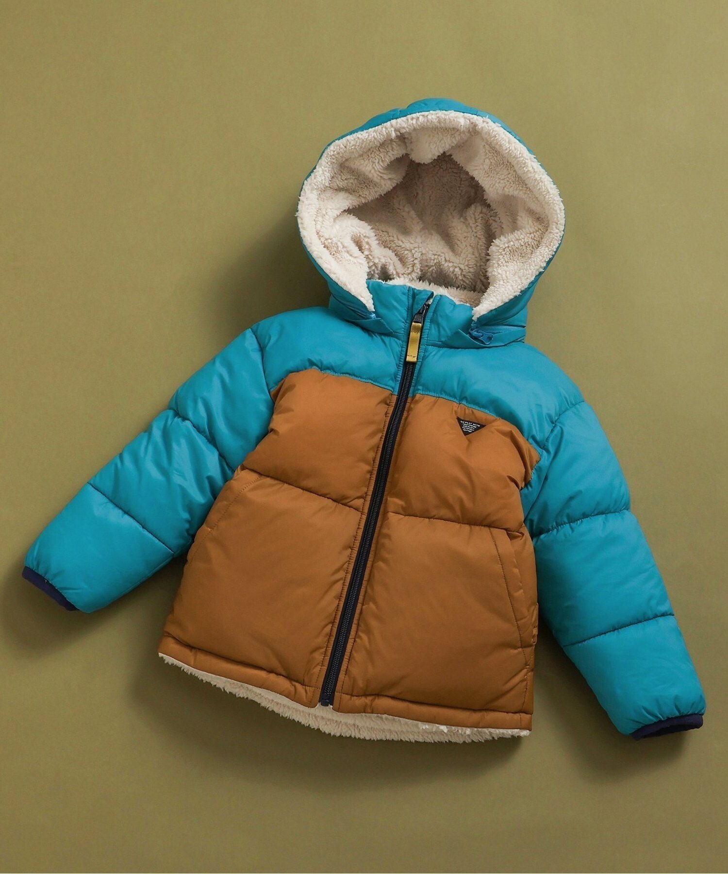 【エフオー オンラインストア/F.O.Online Store / KIDS】の中綿ボアリバーシブルブルゾン インテリア・キッズ・メンズ・レディースファッション・服の通販 founy(ファニー) 　ファッション　Fashion　キッズファッション　Fashion for Kids　シンプル　Simple, Minimal　タフタ　Taffeta, Structured Fabric　切替　Switching, Contrast Panel　無地　Plain, Solid Color　防寒　Cold Protection, Winter-Ready　ターコイズブルー|ID: prp329100004690725 ipo3291000000034304198