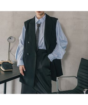 【レプシィム ローリーズファーム/LEPSIM LOWRYS FARM】の《オフィスライン》テーラードWジレ 人気、トレンドファッション・服の通販 founy(ファニー) ファッション Fashion レディースファッション Fashion for Women アウター Coat / Outerwear Collection トップス・カットソー Cut & Sew Tops ベスト&ジレ / 重ね着スタイル Vests & Gilets セットアップ Set-Up, Coordinated Outfit テーラード Tailored, Tailored Fit |ID:prp329100004690787