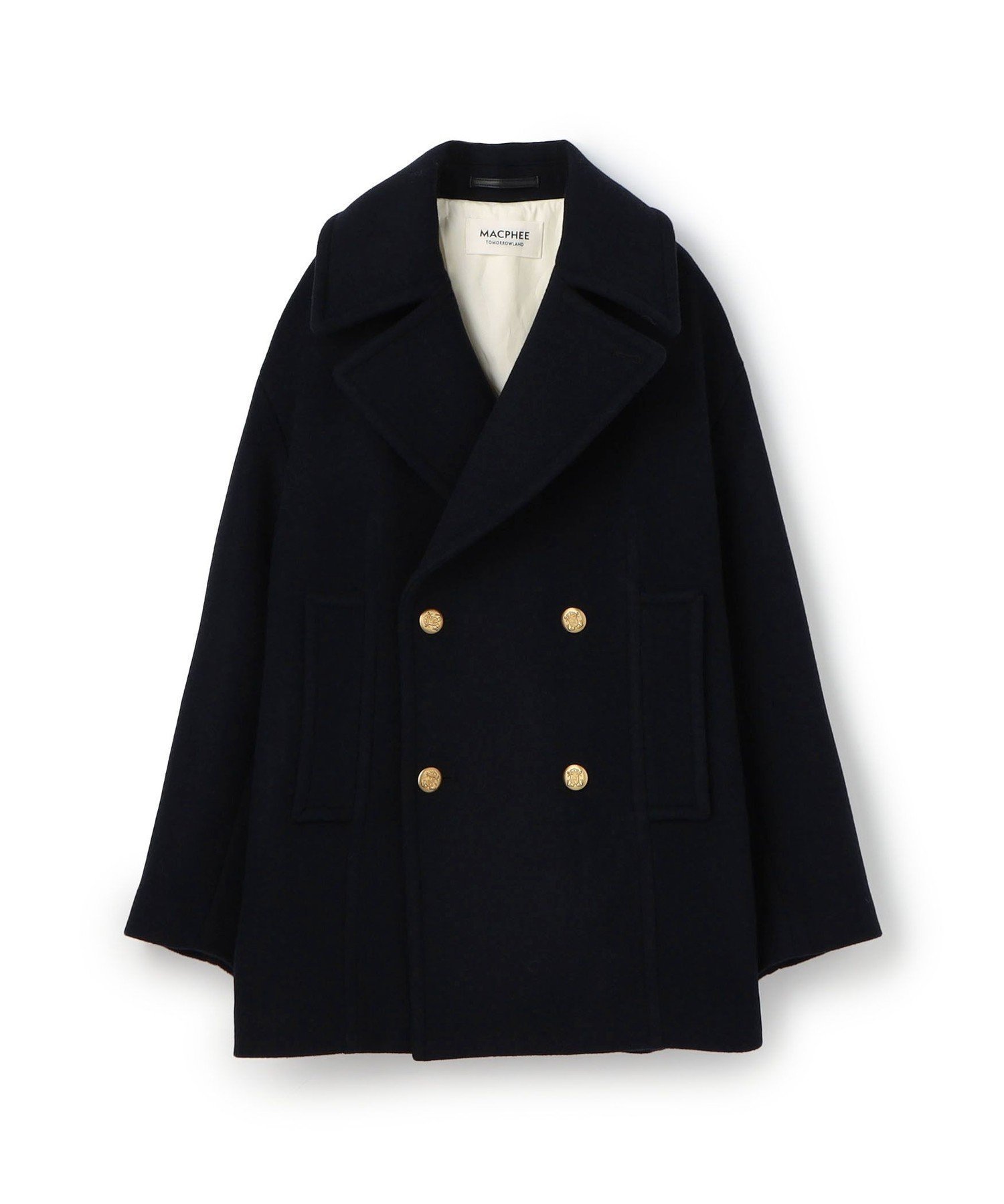 【トゥモローランド/TOMORROWLAND】のメルトンビーバー Pコート インテリア・キッズ・メンズ・レディースファッション・服の通販 founy(ファニー) ファッション Fashion レディースファッション Fashion for Women アウター Coat / Outerwear Collection コート・ロングコート・ピーコート Long Coats, Peacoats & More Pコート Pea Coats メルトン Melton, Heavy Wool リラックス Relax, Relaxed Fit 69 ネイビー|ID: prp329100004690845 ipo3291000000034658100