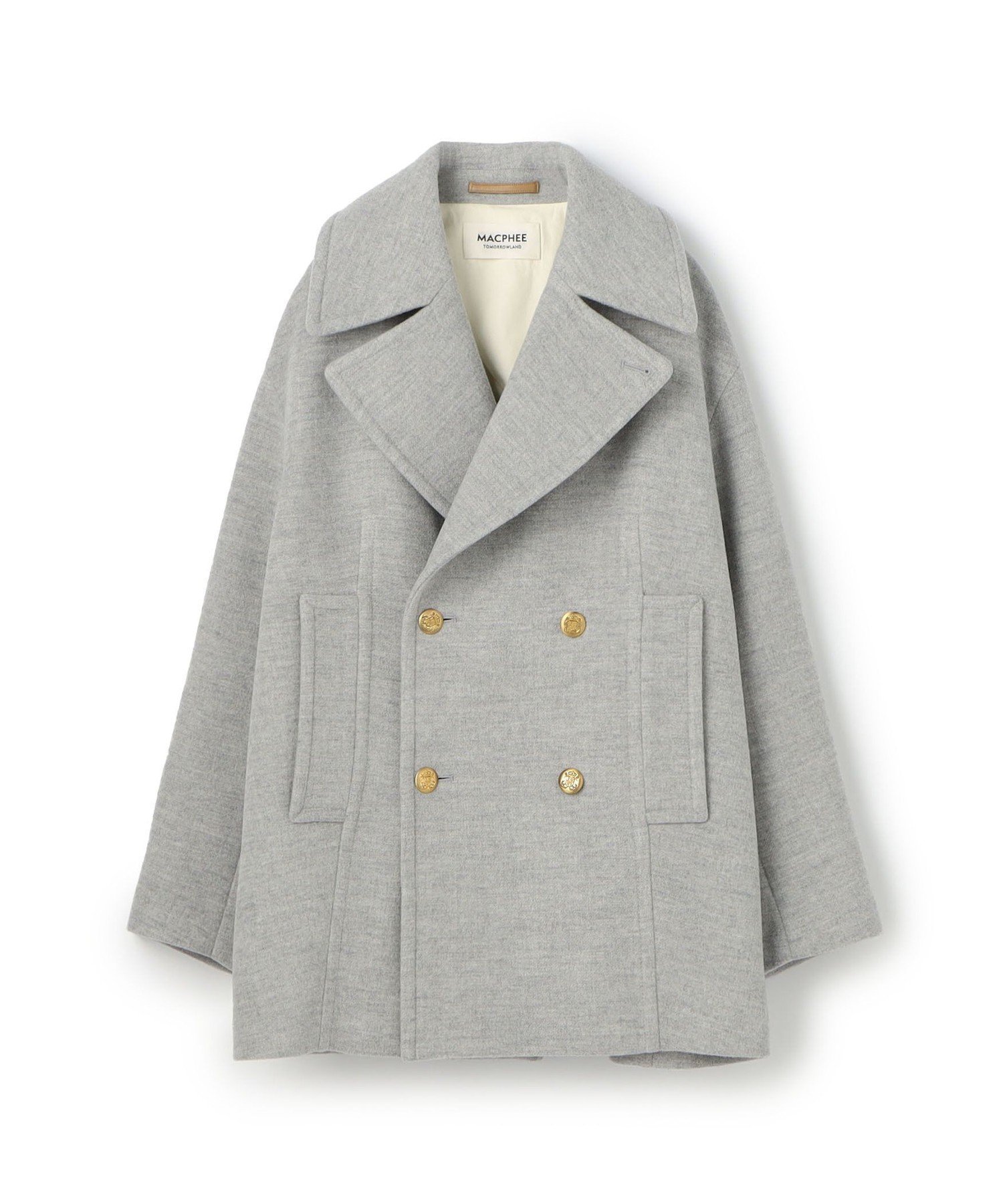 【トゥモローランド/TOMORROWLAND】のメルトンビーバー Pコート インテリア・キッズ・メンズ・レディースファッション・服の通販 founy(ファニー) ファッション Fashion レディースファッション Fashion for Women アウター Coat / Outerwear Collection コート・ロングコート・ピーコート Long Coats, Peacoats & More Pコート Pea Coats メルトン Melton, Heavy Wool リラックス Relax, Relaxed Fit 13 ライトグレー|ID: prp329100004690845 ipo3291000000034658103