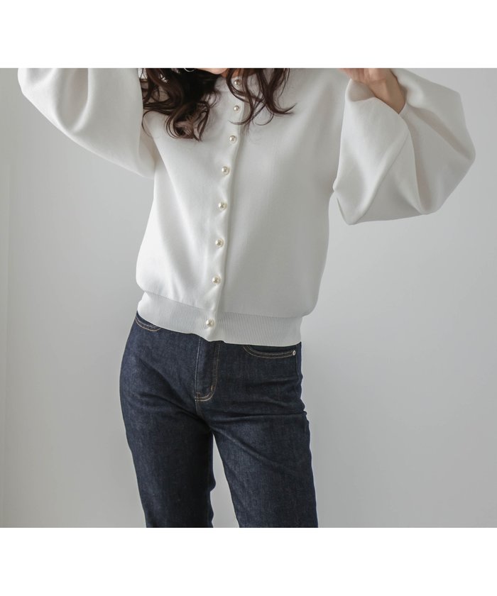 【ラジュール/Lajour】の2wayパールニットカーディガン インテリア・キッズ・メンズ・レディースファッション・服の通販 founy(ファニー) https://founy.com/ ファッション Fashion レディースファッション Fashion for Women トップス・カットソー Cut & Sew Tops ニット Knit Tops & Sweaters カーディガン・羽織り Layered Style Cardigans カーディガン Cardigan, Knitwear スリーブ Sleeve, Long Sleeve / Short Sleeve バルーン Balloon, Balloon Silhouette パール Pearl, Pearl Accent フェミニン Feminine, Girly 羽織 Haori, Light Jacket |ID: prp329100004690925 ipo3291000000034003337