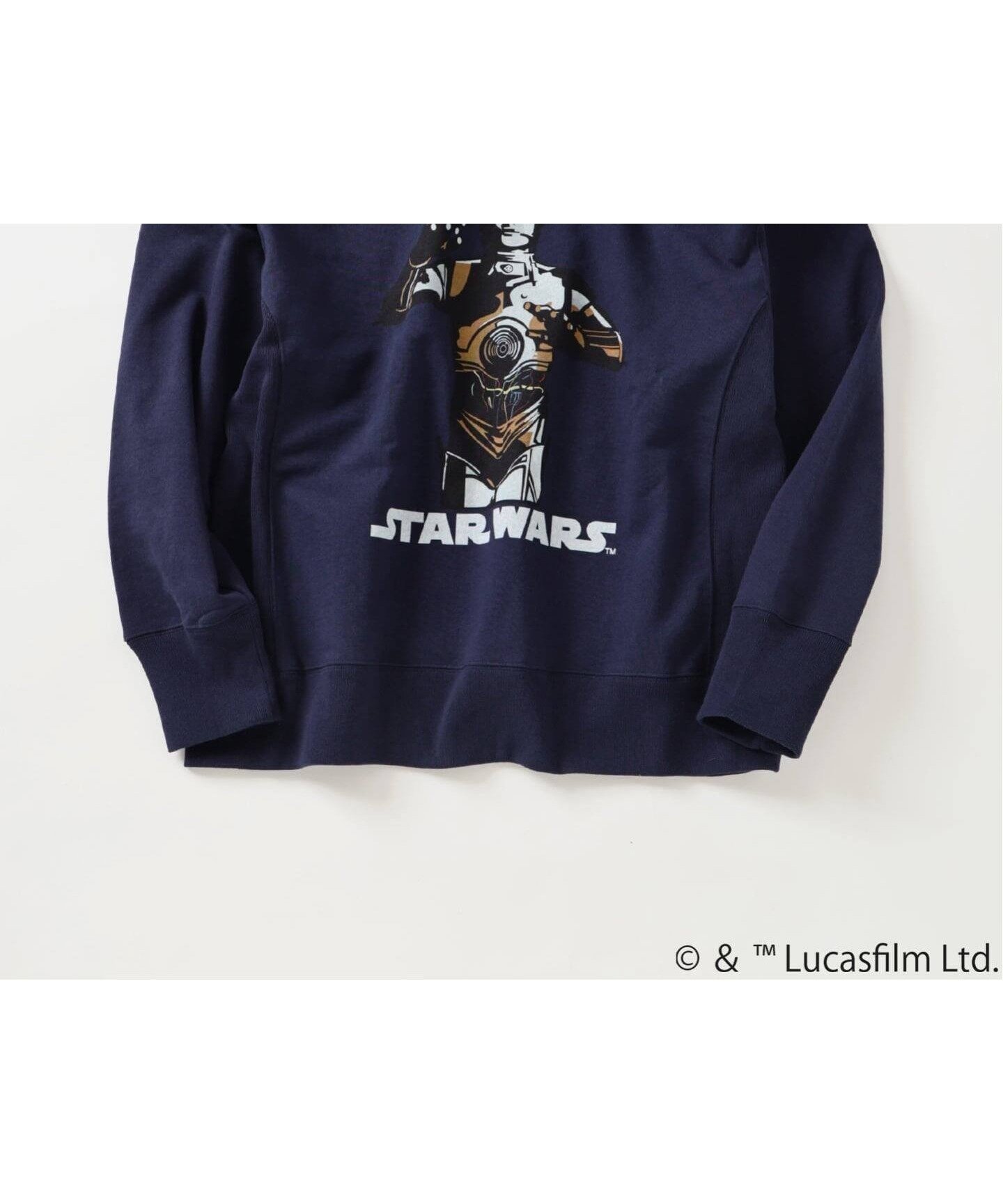 【ジャーナルスタンダード レリューム/JOURNAL STANDARD relume / MEN】の【スター・ウォーズ】* FANTASY A G INC プリント スウェット インテリア・キッズ・メンズ・レディースファッション・服の通販 founy(ファニー) 　ファッション　Fashion　メンズファッション　Fashion for Men　イラスト　Illustration　キャラクター　Character, Licensed Characters　グラフィック　Graphic, Graphic Design　スウェット / スエット　Sweatshirt, Sweatwear　プリント　Print, Printed Pattern　無地　Plain, Solid Color　リラックス　Relax, Relaxed Fit　エレガント 上品　Elegant　ネイビー|ID: prp329100004690965 ipo3291000000033875680