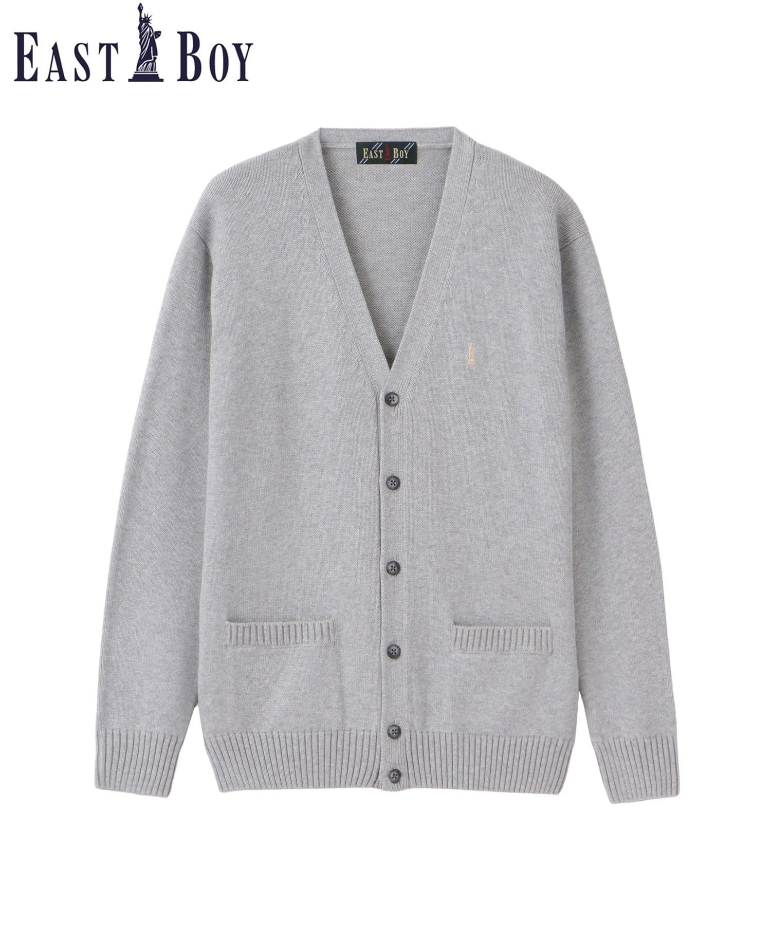 【イーストボーイ/EASTBOY】のカーディガン 綿*裏暖プレーティング 7G バニラ女神 制服 高校 スクール インテリア・キッズ・メンズ・レディースファッション・服の通販 founy(ファニー) 　ファッション　Fashion　レディースファッション　Fashion for Women　トップス・カットソー　Cut & Sew Tops　カーディガン・羽織り　Layered Style Cardigans　秋　Autumn　カーディガン　Cardigan, Knitwear　タンブラー　Tumbler, Travel Mug　長袖　Long Sleeve, Full Sleeve　ポケット　Pocket, Pocket Detail　おすすめ　Recommended / Our Picks　ライトグレー|ID: prp329100004691023 ipo3291000000033889454