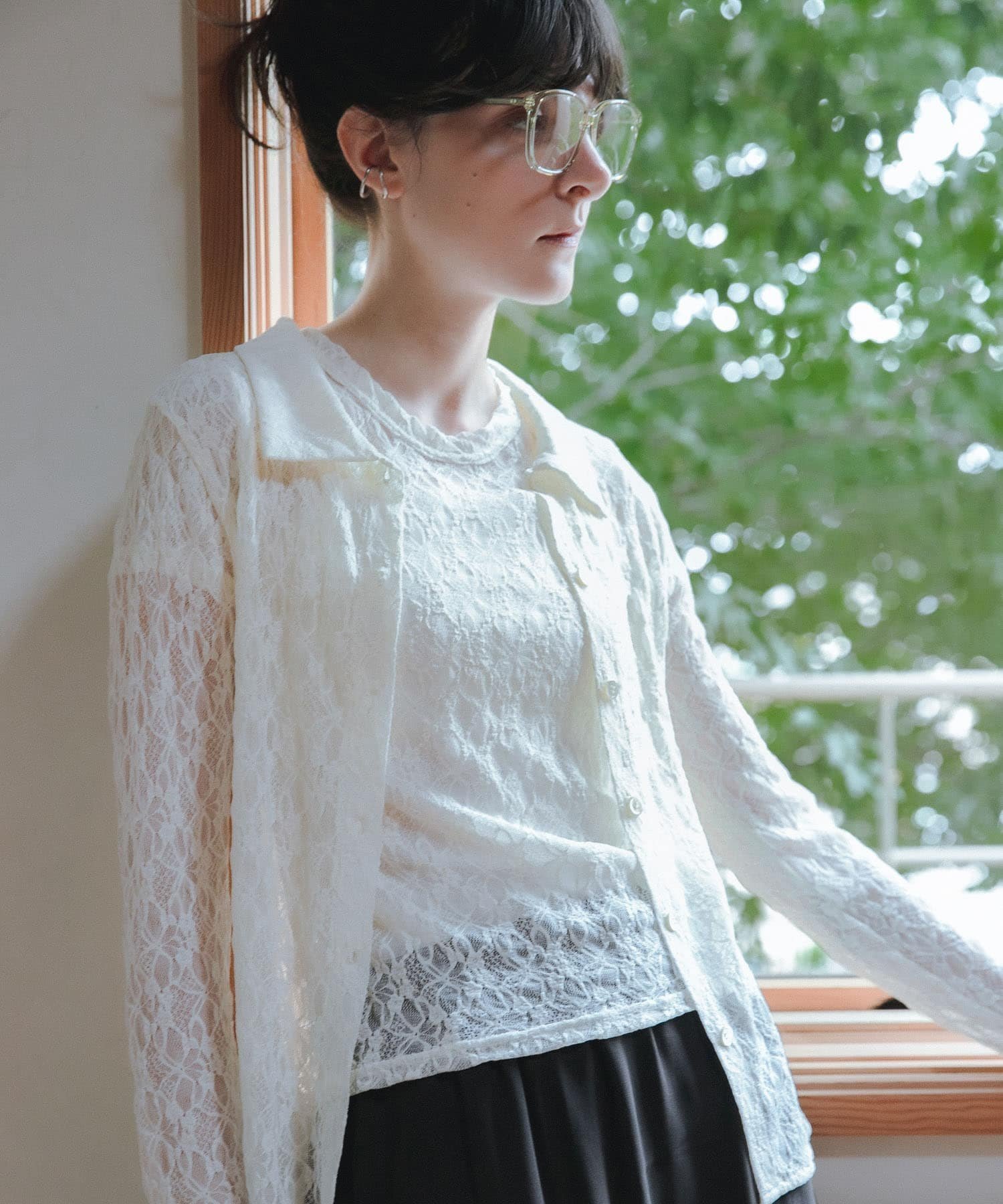 【アーバンリサーチ/URBAN RESEARCH】のストレッチレースシャツカラーブラウス 人気、トレンドファッション・服の通販 founy(ファニー) 　ファッション　Fashion　レディースファッション　Fashion for Women　トップス・カットソー　Cut & Sew Tops　シャツ・ブラウス・オフィスカジュアル　Elegant Blouses & Button-Ups　2025年　2025　2025-2026秋冬・A/W　Autumn/Winter 2025–26 AW25–26　冬　Winter / This Winter　おすすめ　Recommended / Our Picks　キュプラ　Cupro, Eco Fabric　コンパクト　Compact, Small Size　サンダル　Sandals, Summer Shoes　ストレッチ　Stretch, Stretchy Fabric　デニム　Denim, Jeans Material　リラックス　Relax, Relaxed Fit　レース　Lace, Lace Fabric　エレガント 上品　Elegant　A/W・秋冬　Autumn/Winter　 other-1|ID: prp329100004691157 ipo3291000000033935626