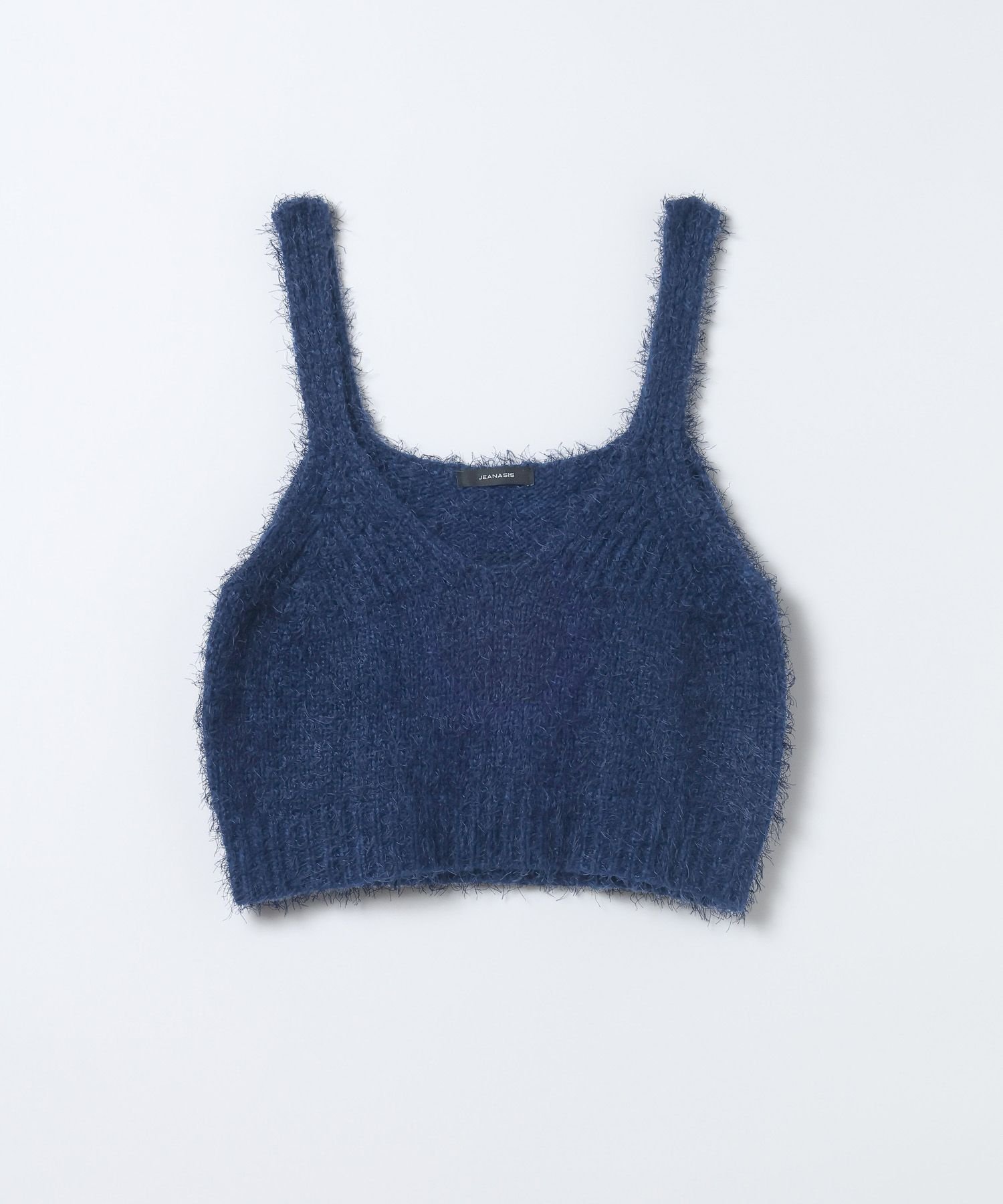 【ジーナシス/JEANASiS】の3GフェザーMIXニットNS インテリア・キッズ・メンズ・レディースファッション・服の通販 founy(ファニー) 　ファッション　Fashion　レディースファッション　Fashion for Women　トップス・カットソー　Cut & Sew Tops　ニット　Knit Tops & Sweaters　おすすめ　Recommended / Our Picks　インナー　Innerwear　クール　Cool, Chic　コンパクト　Compact, Small Size　ジャケット　Jacket, Outerwear　スラックス　Slacks, Dress Pants　タンク　Tank Top, Sleeveless Top　デニム　Denim, Jeans Material　トレンド　Trend, Trending Now　フェザー　Feather, Feather Detail　ベーシック　Basic, Essential　今季　This Season, Current Season　秋　Autumn　ネイビー系その他|ID: prp329100004691173 ipo3291000000033876757