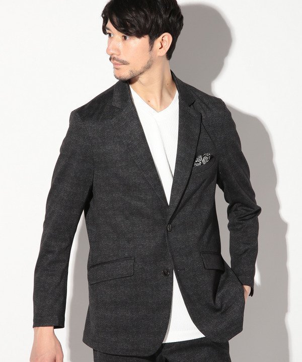 【メンズビギトーキョー/Men's Bigi / MEN】のセットアップ対応 メランジプリントテーラードジャケット インテリア・キッズ・メンズ・レディースファッション・服の通販 founy(ファニー) 　ファッション　Fashion　メンズファッション　Fashion for Men　セットアップ　Matching Sets　ジャケット　Jacket, Outerwear　ストレッチ　Stretch, Stretchy Fabric　スラックス　Slacks, Dress Pants　セットアップ　Set-Up, Coordinated Outfit　ダウン　Down, Puffer　テーラード　Tailored, Tailored Fit　ドレス　Dress, One-Piece　プリント　Print, Printed Pattern　ペイズリー　Paisley, Ethnic Pattern　ポケット　Pocket, Pocket Detail　エレガント 上品　Elegant　ビジネス 仕事 通勤　Business / Work / Commuting　ブラック|ID: prp329100004691205 ipo3291000000033876916