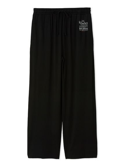 【ジェラートピケ オム/GELATO PIQUE HOMME / MEN】の【JOEL ROBUCHON】【HOMME】ワンポイントロングパンツ インテリア・キッズ・メンズ・レディースファッション・服の通販 founy(ファニー) 　ファッション　Fashion　メンズファッション　Fashion for Men　ボトムス　Bottoms　なめらか　Smooth, Silky Texture　カットソー　Cut and Sewn Top　コレクション　Collection, Seasonal Line　シルク　Silk, 100% Silk　スタイリッシュ　Stylish, Fashionable　ストレート　Straight, Straight Cut　プリント　Print, Printed Pattern　ポケット　Pocket, Pocket Detail　リラックス　Relax, Relaxed Fit　ロング　Long, Long-Length　BLK[009]|ID: prp329100004691228 ipo3291000000033890650