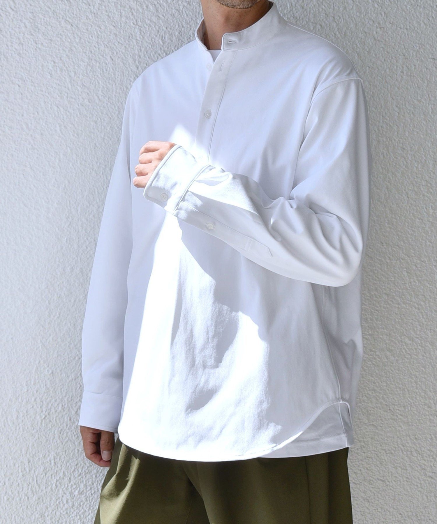 【シップス/SHIPS / MEN】のSHIPS any SORONA ストレッチ ジャージー バンドスキッパー プルオーバー シャツ インテリア・キッズ・メンズ・レディースファッション・服の通販 founy(ファニー) 　ファッション　Fashion　メンズファッション　Fashion for Men　トップス・カットソー　Cut & Sew Tops　メンズシャツ　Shirts　インナー　Innerwear　スキッパー　Skipper, Open Collar　ストレッチ　Stretch, Stretchy Fabric　フロント　Front, Front Design　リラックス　Relax, Relaxed Fit　ホワイト|ID: prp329100004691249 ipo3291000000033877180