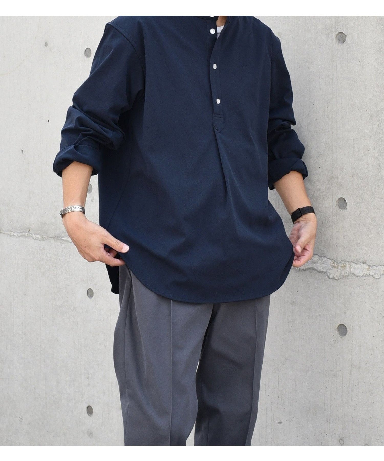 【シップス/SHIPS / MEN】のSHIPS any SORONA ストレッチ ジャージー バンドスキッパー プルオーバー シャツ インテリア・キッズ・メンズ・レディースファッション・服の通販 founy(ファニー) 　ファッション　Fashion　メンズファッション　Fashion for Men　トップス・カットソー　Cut & Sew Tops　メンズシャツ　Shirts　インナー　Innerwear　スキッパー　Skipper, Open Collar　ストレッチ　Stretch, Stretchy Fabric　フロント　Front, Front Design　リラックス　Relax, Relaxed Fit　ネイビー|ID: prp329100004691249 ipo3291000000033877183