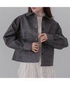 【バブ ブージュルード/Bab Bou Jeloud】のムラ合皮配色ステッチジャケット BLACK|ID: prp329100004691343 ipo3291000000033877582