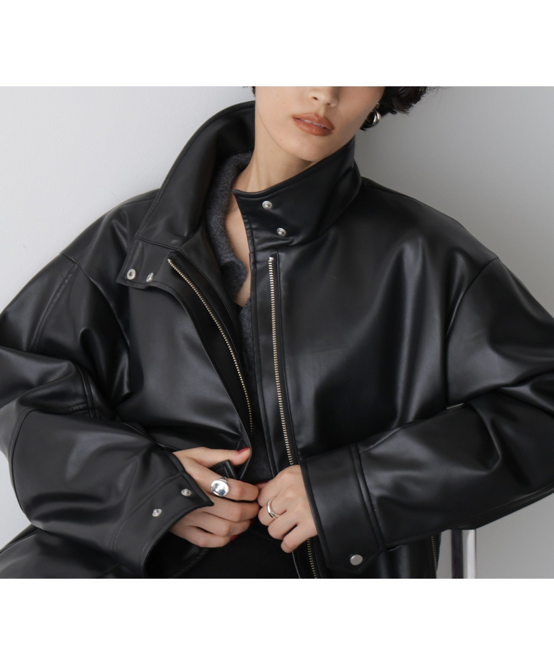 【ナノ ユニバース/nano universe】の「STEVELOUR」スタンドフェイクレザージップブルゾン 人気、トレンドファッション・服の通販 founy(ファニー) 　ファッション　Fashion　レディースファッション　Fashion for Women　アウター　Coat / Outerwear Collection　ブルゾンジャケット・スポーティアウター　Blouson Jackets　トップス・カットソー　Cut & Sew Tops　ベロアトップス　Velour Tops / Velvet-Look Items　コーティング　Coating, Coated Finish　今季　This Season, Current Season　フェミニン　Feminine, Girly　ベロア　Velour, Soft Velvet　モダン　Modern, Contemporary　リアル　Real, Realistic　A/W・秋冬　Autumn/Winter　2025年　2025　2025-2026秋冬・A/W　Autumn/Winter 2025–26 AW25–26　 other-1|ID: prp329100004691353 ipo3291000000033877627
