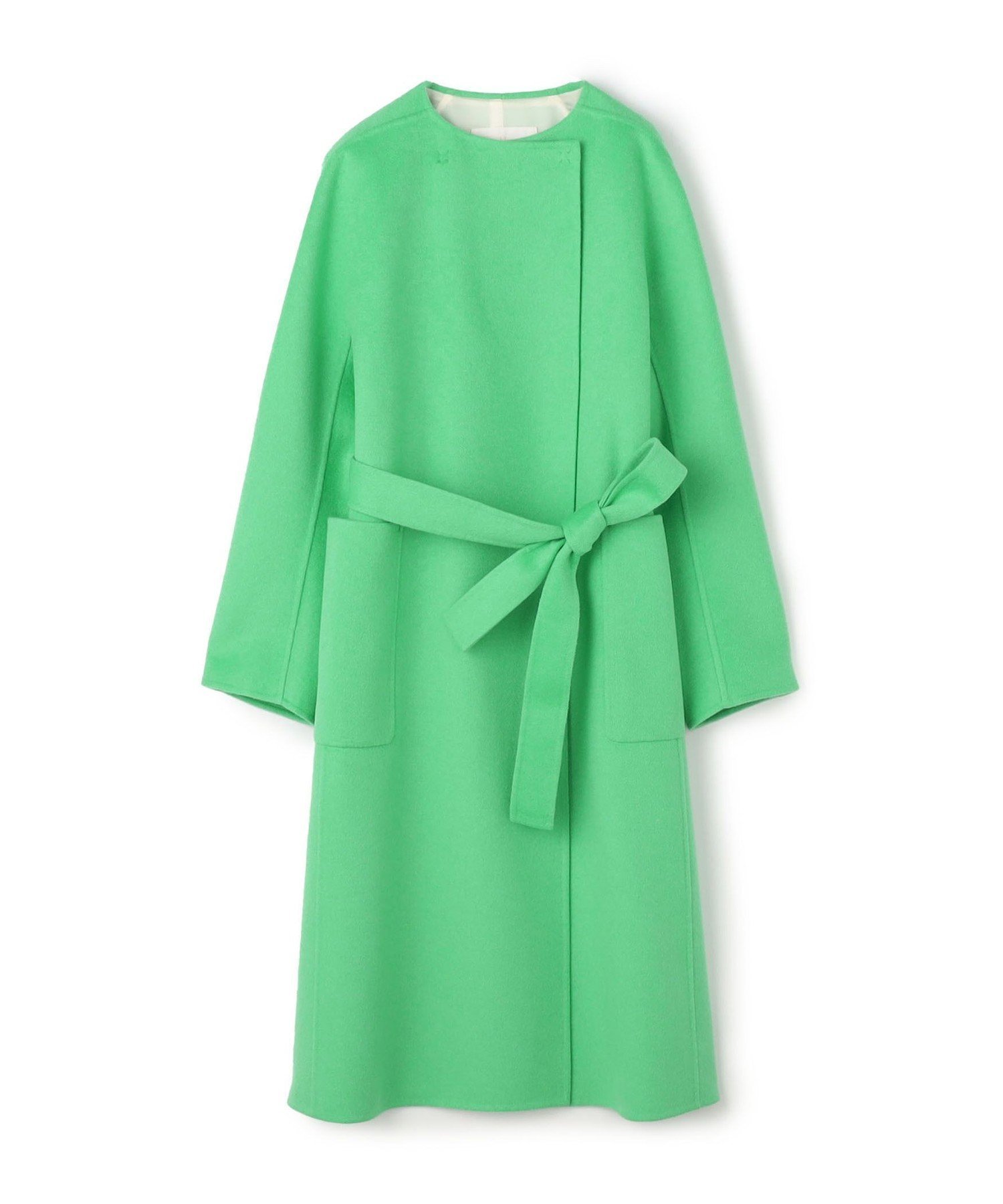 【トゥモローランド/TOMORROWLAND】のプレミアムウールリバー ノーカラーコート インテリア・キッズ・メンズ・レディースファッション・服の通販 founy(ファニー) ファッション Fashion レディースファッション Fashion for Women アウター Coat / Outerwear Collection コート・ロングコート・ピーコート Long Coats, Peacoats & More エレガント 上品 Elegant クラシカル Classical, Vintage-Inspired フロント Front, Front Design おすすめ Recommended / Our Picks 55 グリーン|ID: prp329100004691386 ipo3291000000034770134